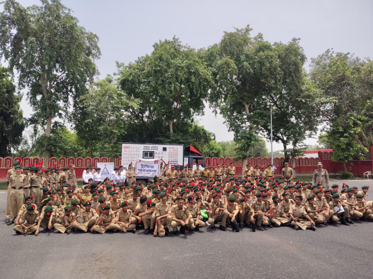 Road safety training with cadets